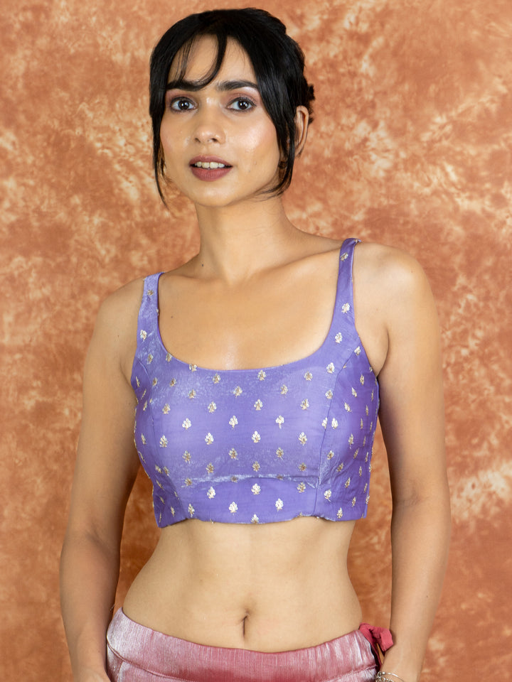 Sequin Embroidered Square Neck Sleeveless Readymade Saree Blouse | 5 Colours | Sizes 32–40 | E8