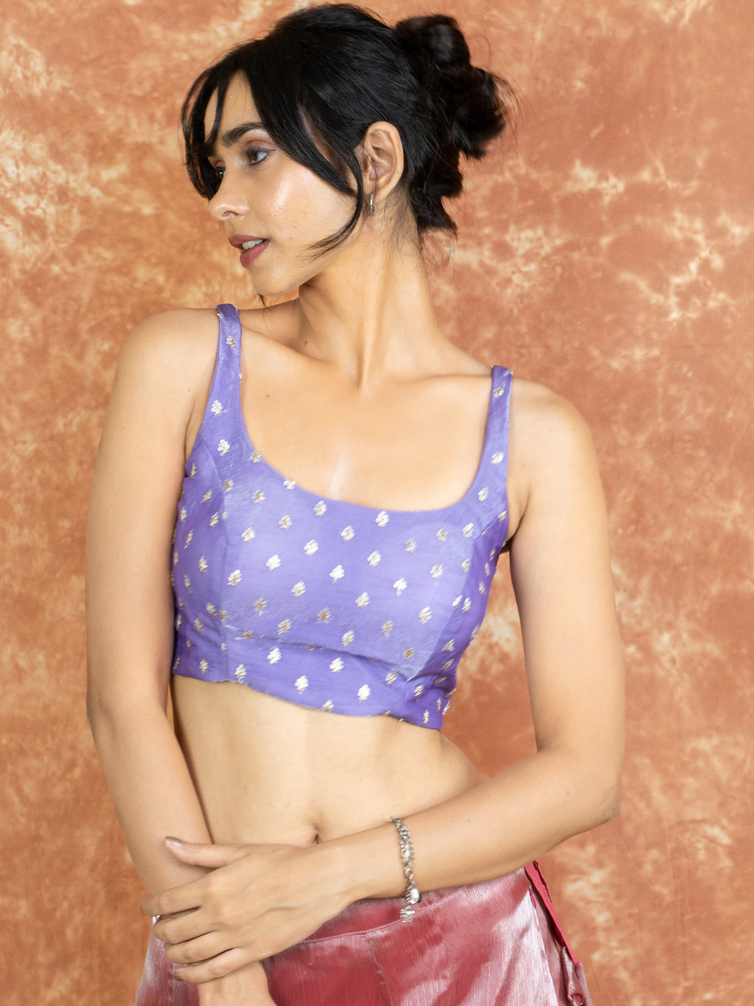 Sequin Embroidered Square Neck Sleeveless Readymade Saree Blouse | 5 Colours | Sizes 32–40 | E8